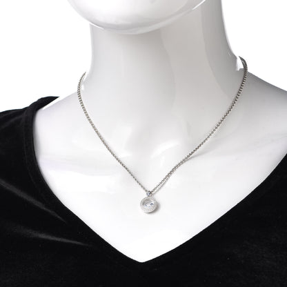 Chopard 18K White Gold Blue Sapphire Diamond Happy Diamonds Pendant Necklace 2 of 5