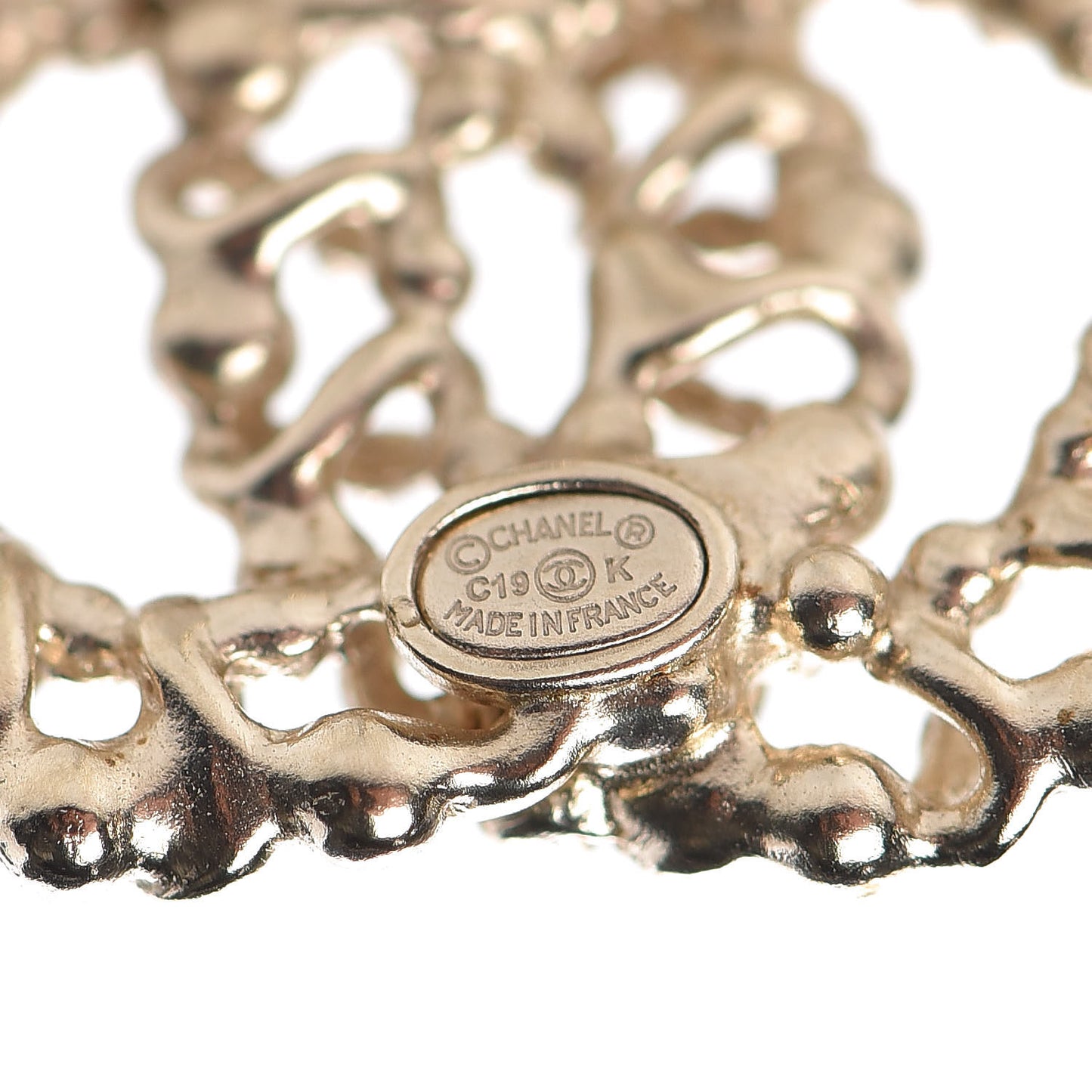 Crystal Pearls Coronation CC Earrings Gold