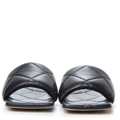 Bottega Veneta Nappa Quilted Rubber Lido Flat Sandals 38.5 Black 2 of 8