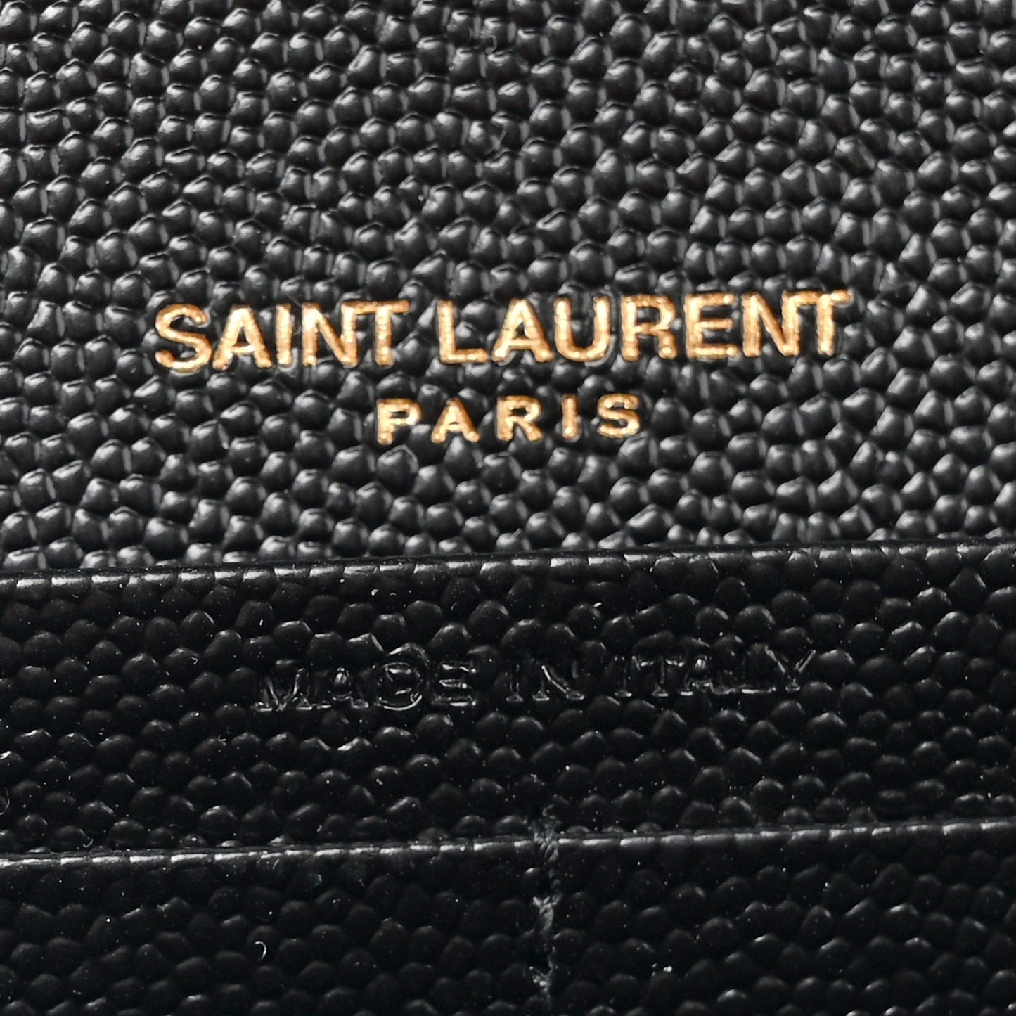 Grain De Poudre Matelasse Chevron Monogram Chain Wallet Black