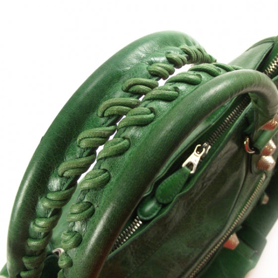 Agneau Giant 21 Silver Hardware CIty Pommier Green