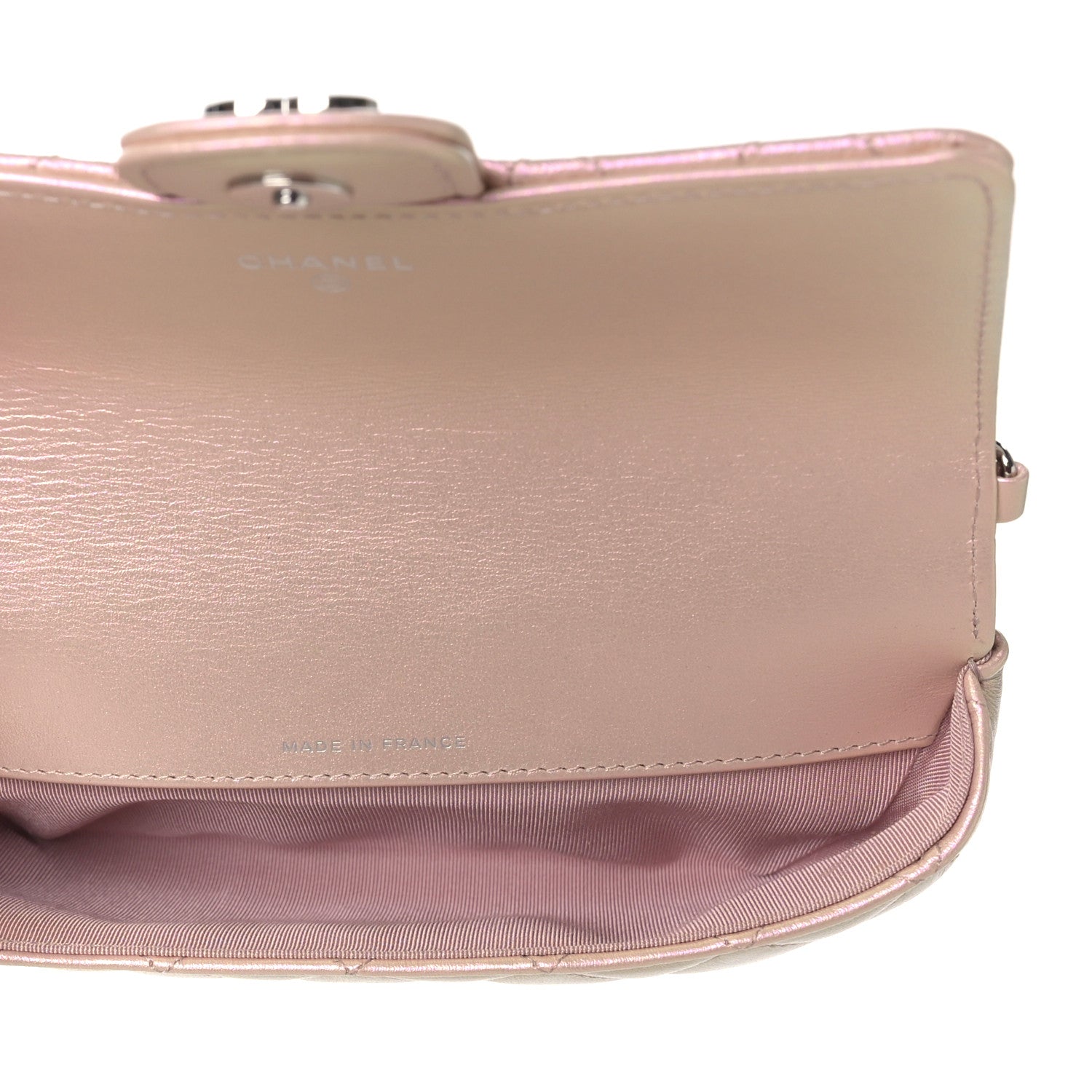 Chanel Iridescent Calfskin Quilted Glasses Case With Chain Pink 5 of 11