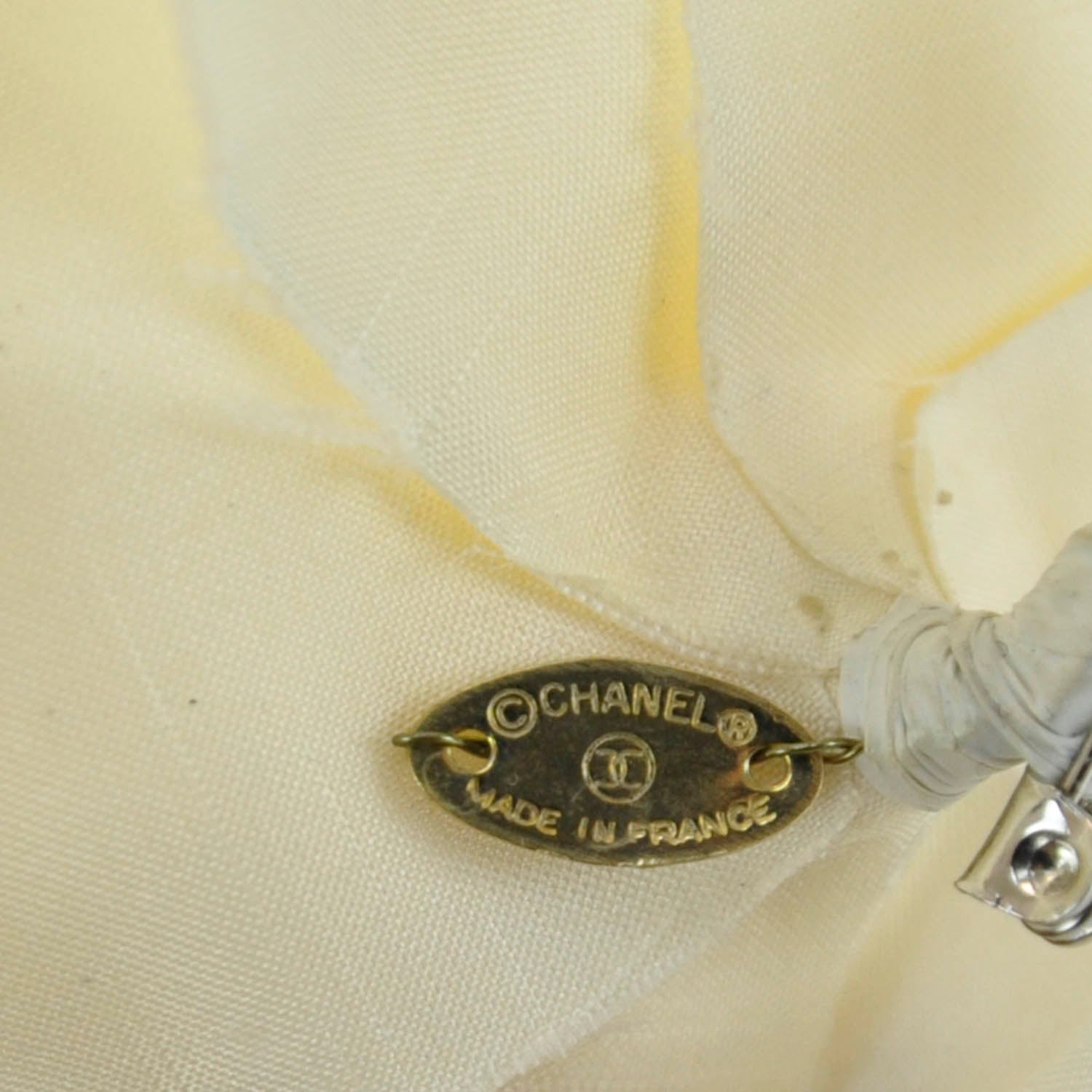 Chanel Satin Camellia Pin Brooch 4 of 6