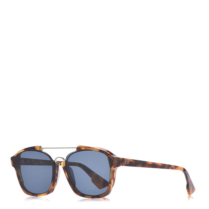Christian Dior Abstract Square Mirrored Sunglasses Spotted Havana Blue 1 of 7