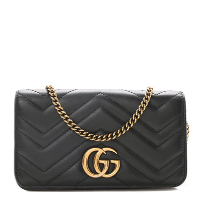 Gucci Calfskin Matelasse GG Marmont Mini Bag Black 1 of 9