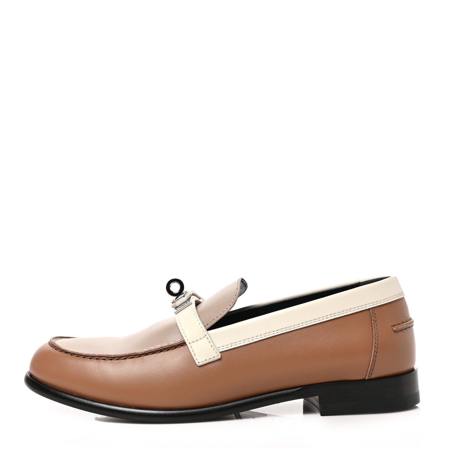 Hermes Goatskin Womens Oz Loafers 37 Multicolor Rose Perle 1 of 8