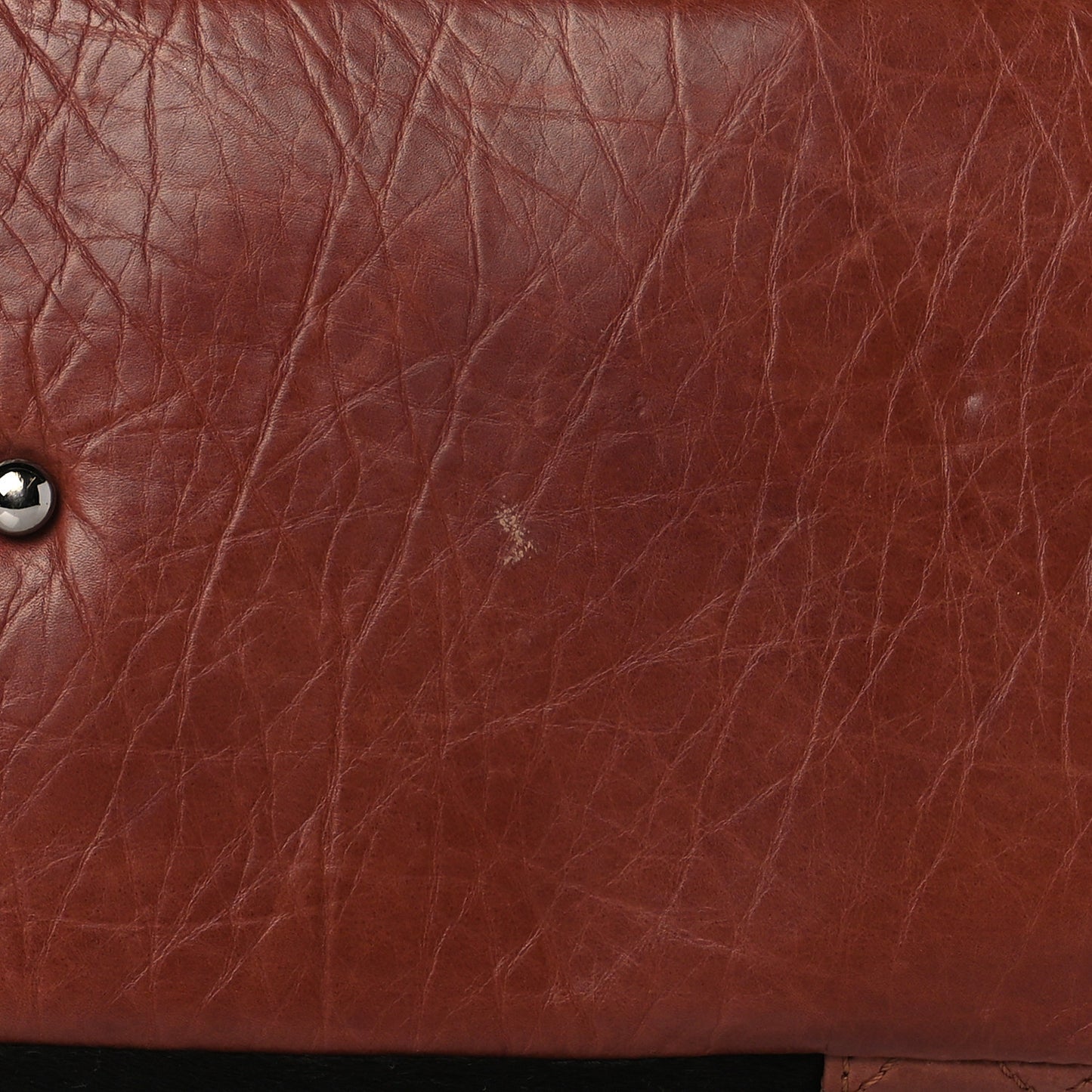 Aged Calfskin Pony Hair Quilted Miss Pony Drawstring Tote Brown