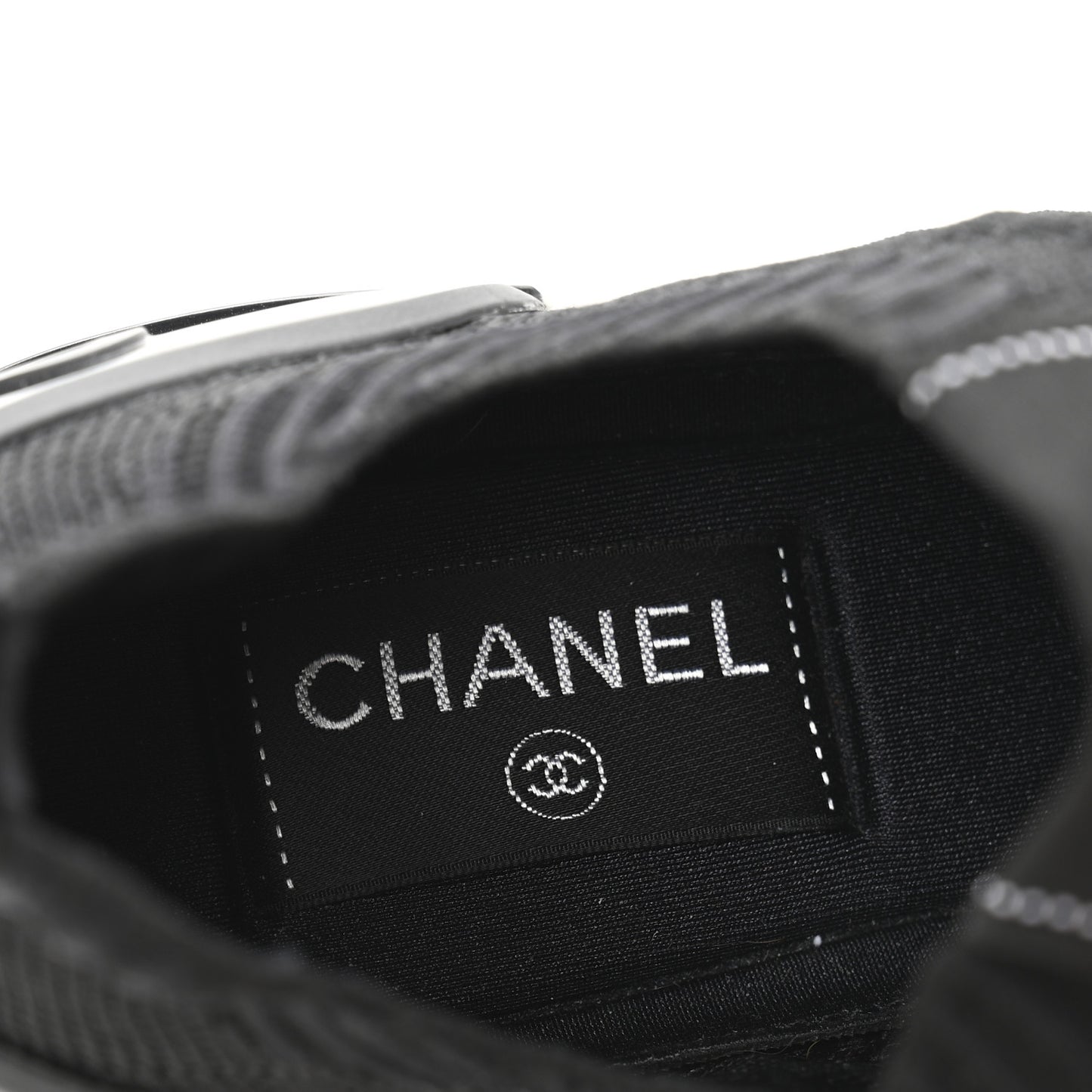 Fabric Logo Sneakers 37 Black