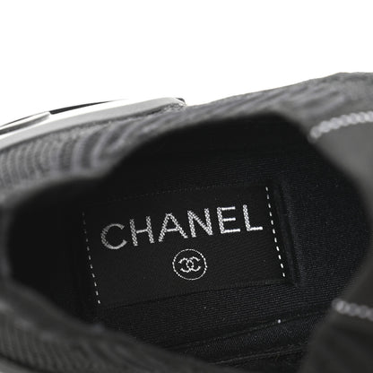 Chanel Fabric Logo Sneakers 37 Black 7 of 9