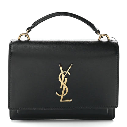Saint Laurent Calfskin Monogram Sunset Chain Wallet Black 1 of 11