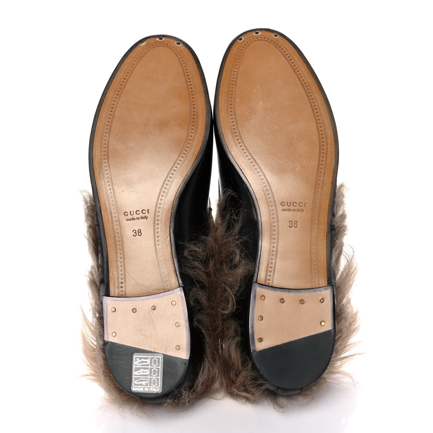 Malaga Kid Fur Womens Jordaan Loafers 38 Black Natural