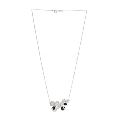 Tiffany Platinum Diamond Mini Paper Flowers Cluster Pendant Necklace 3 of 6