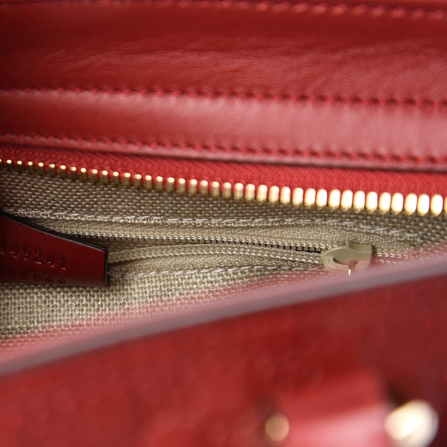 Microguccissima Small Bree Tote Red
