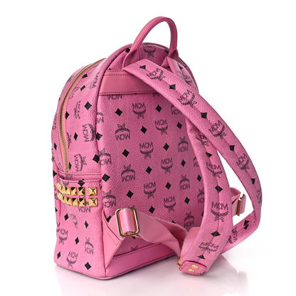 MCM Visetos Small Side Stud Stark Backpack Pink 3 of 9
