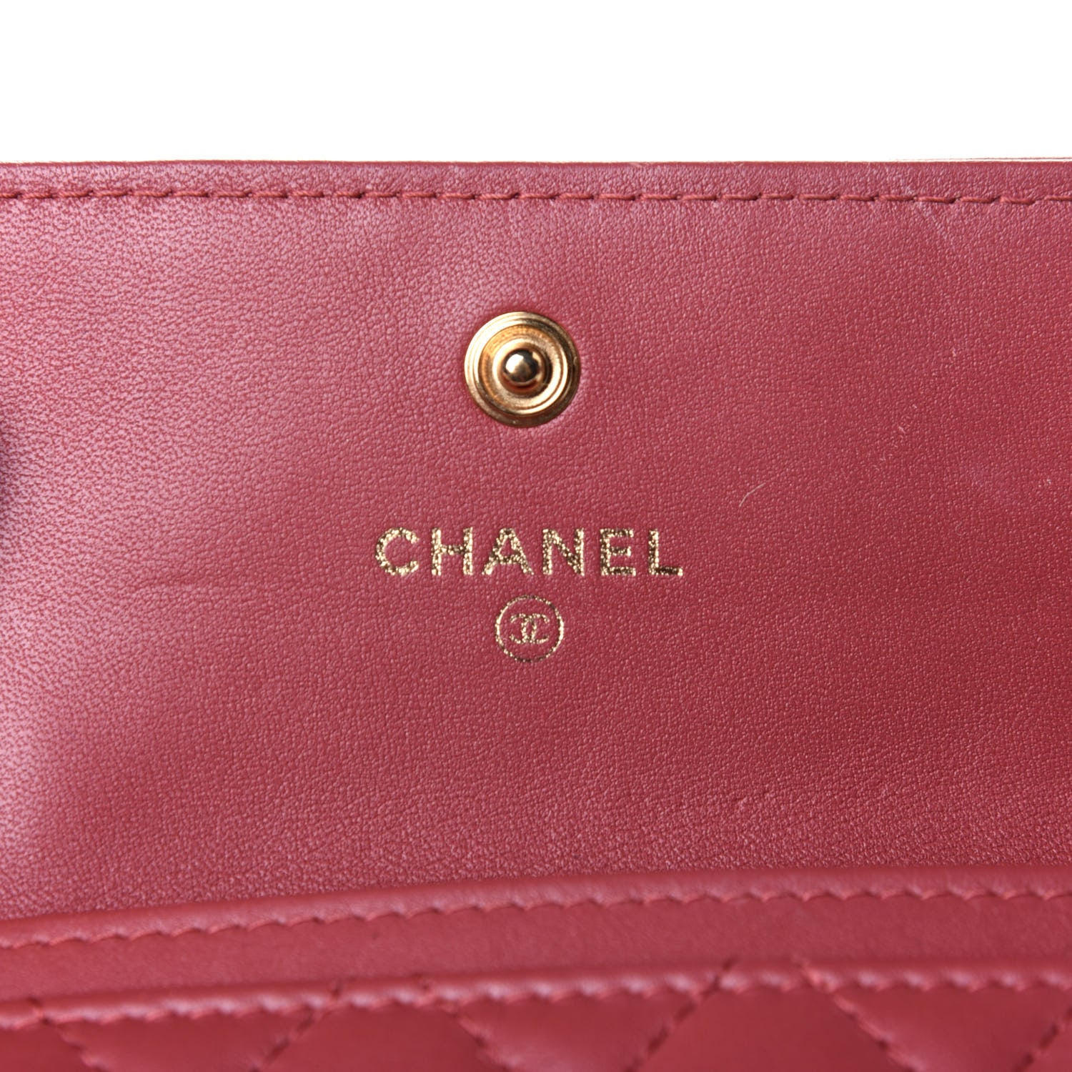 Chanel Lambskin Quilted Boy Card Holder Wallet Pink 6 of 13