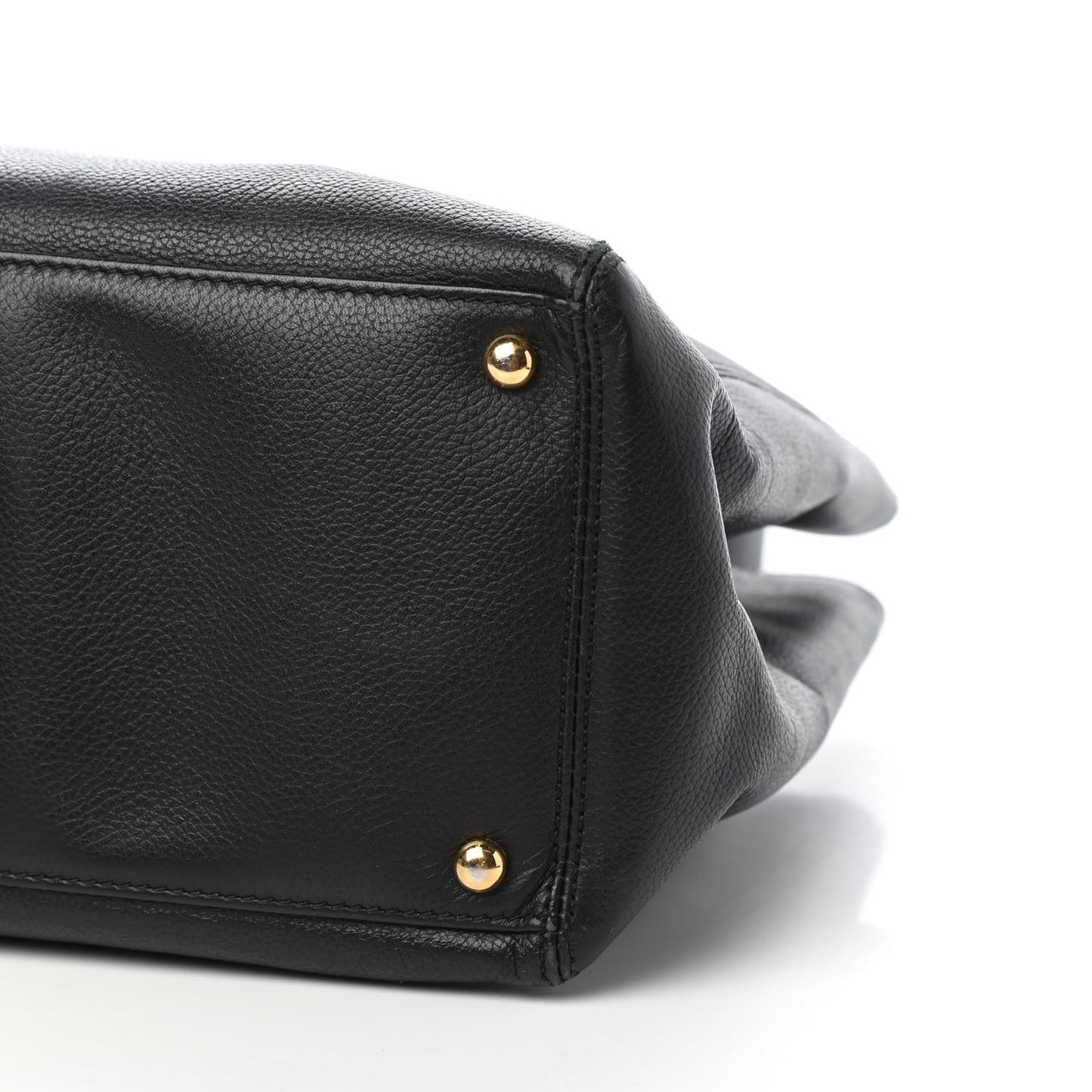 Calfskin Cerf Executive Shopper Tote Black