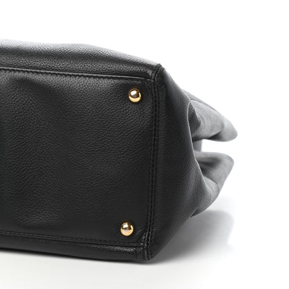 Chanel Calfskin Cerf Executive Shopper Tote Black 9 of 10