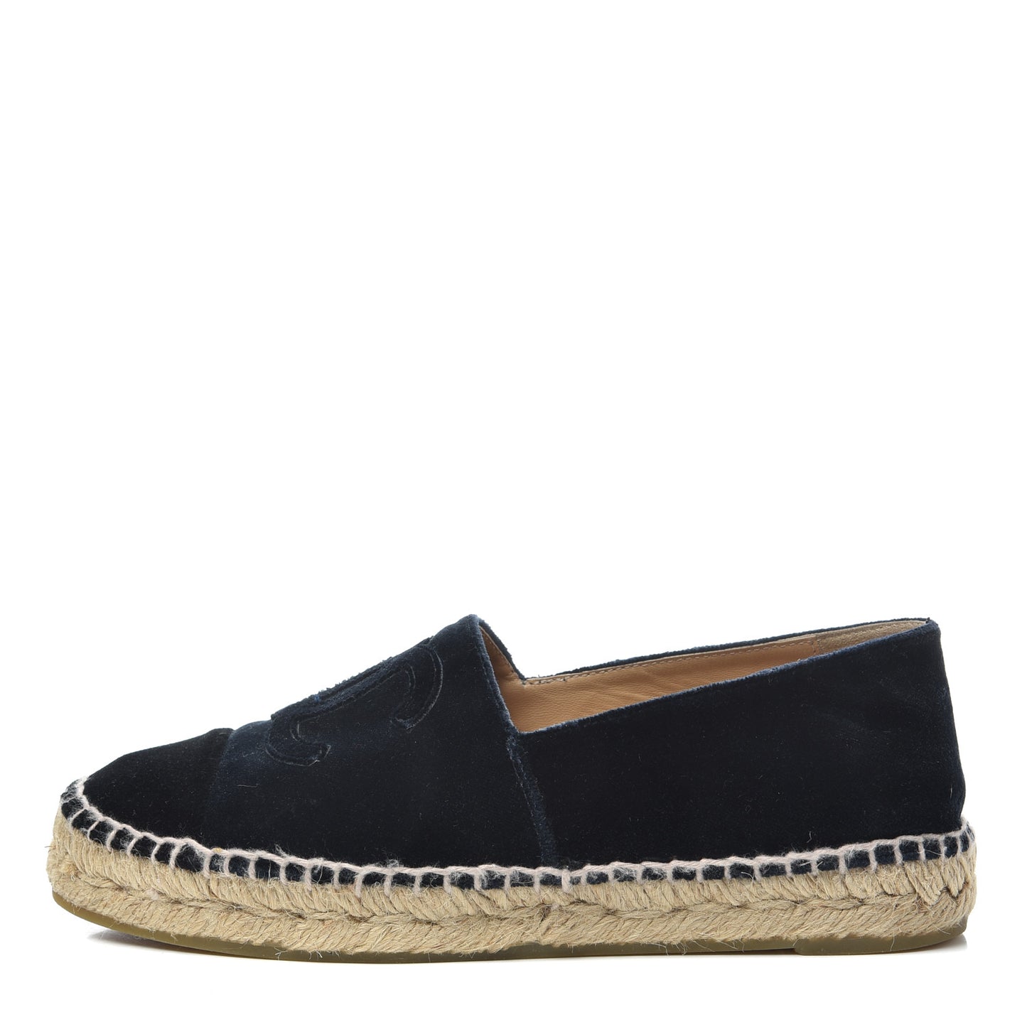 Velvet CC Espadrilles 36 Dark Navy Black
