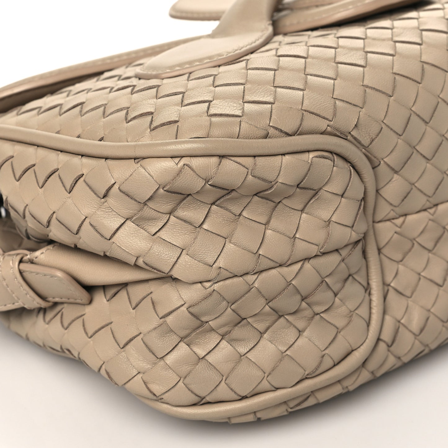 Nappa Intrecciato Rialto Shoulder Bag Nude