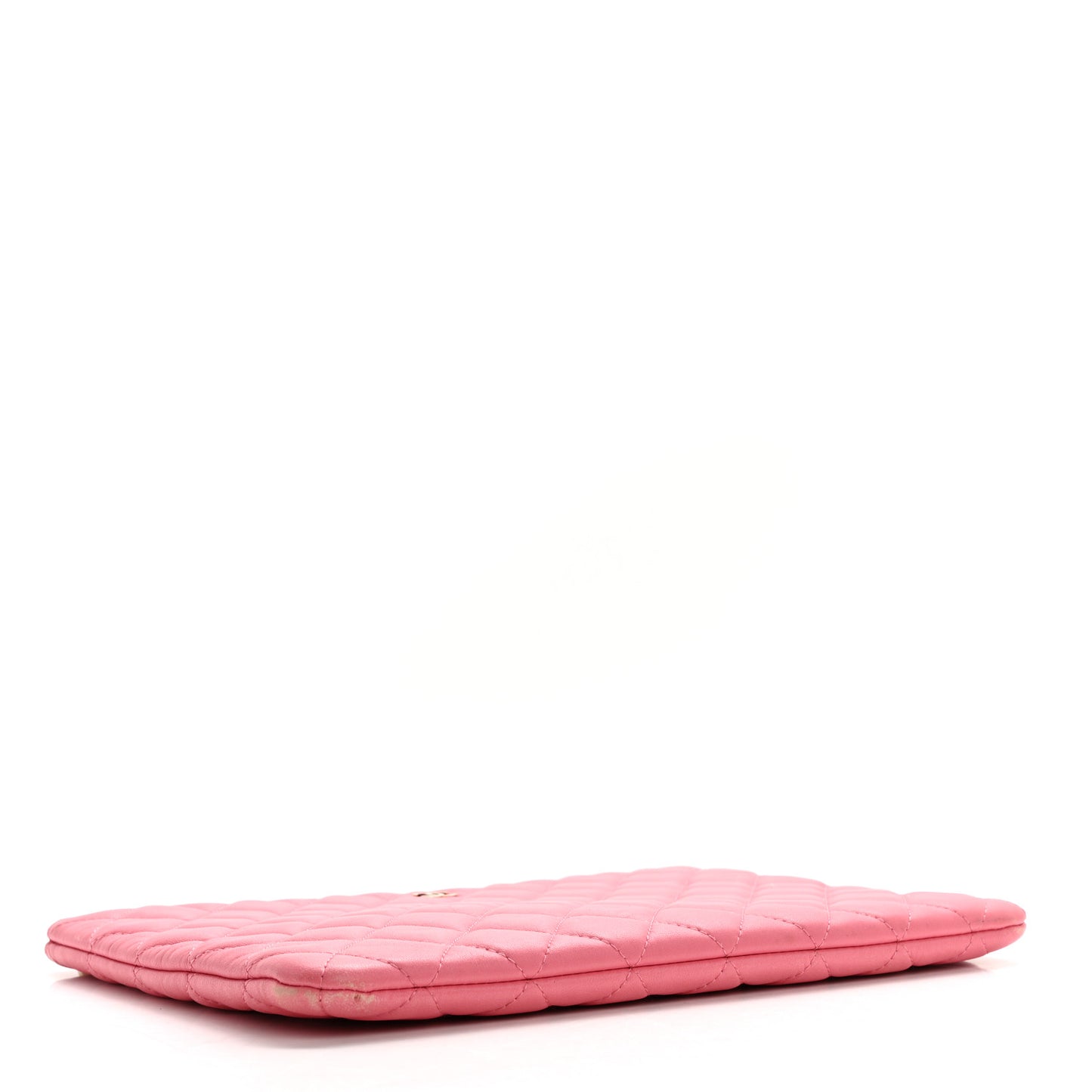 Lambskin Quilted Medium Casino Beauty CC Cosmetic Case Fuchsia