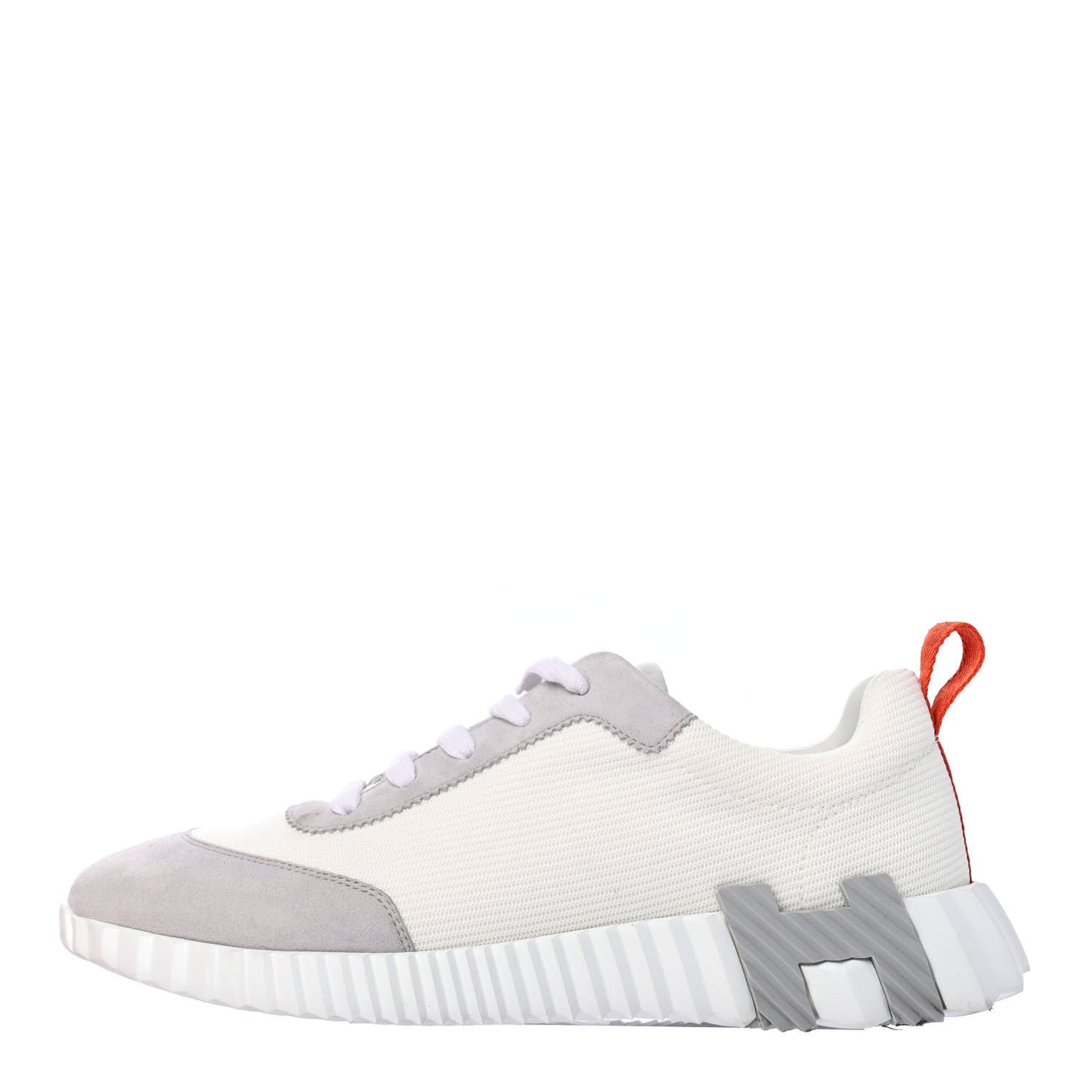Technical Canvas Suede Goatskin Bouncing Sneakers 41 White Multicolor