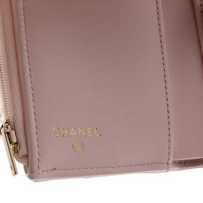 Chanel Caviar Quilted Compact Flap Wallet Light Pink 8 of 11