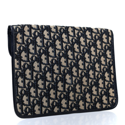 Christian Dior Monogram Envelope Flap Clutch Blue 3 of 7