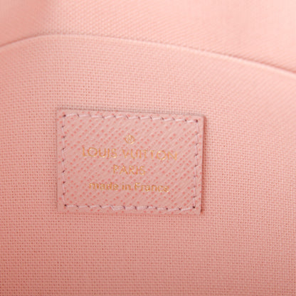 Louis Vuitton Damier Azur Pochette Felicie Chain Wallet Rose Ballerine 6 of 7