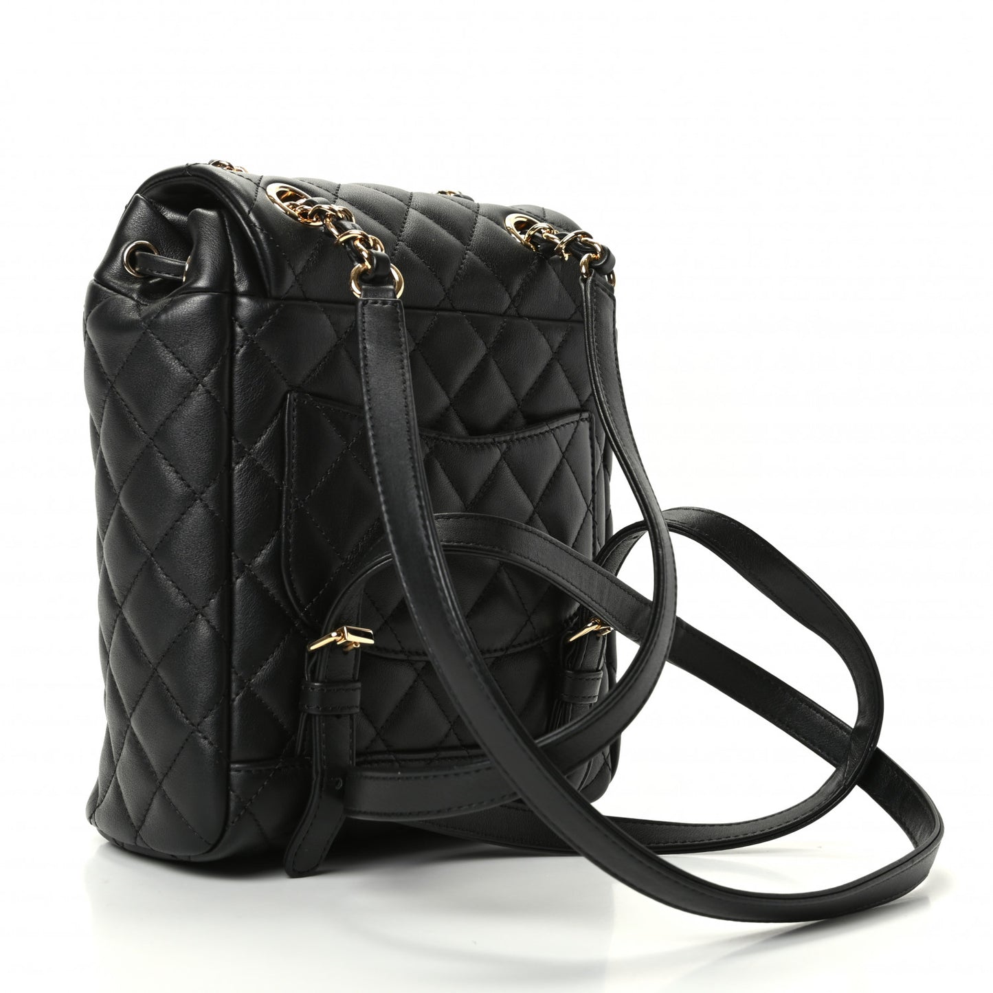 Calfskin Quilted Mini Urban Spirit Backpack Black