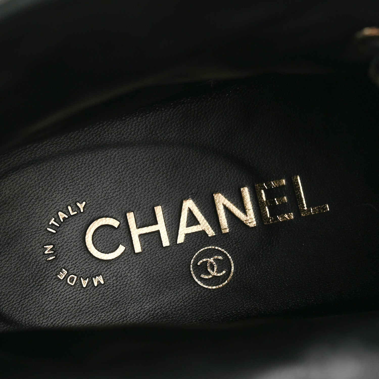 Chanel Shiny Goatskin Calfskin Quilted Lace Up Combat Boots 37 Black 6 of 11