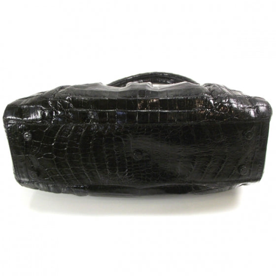 Crocodile Satchel Black