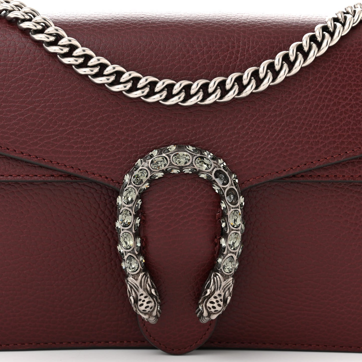 Dollar Calfskin Crystal Small Dionysus Shoulder Bag Vintage Bordeaux