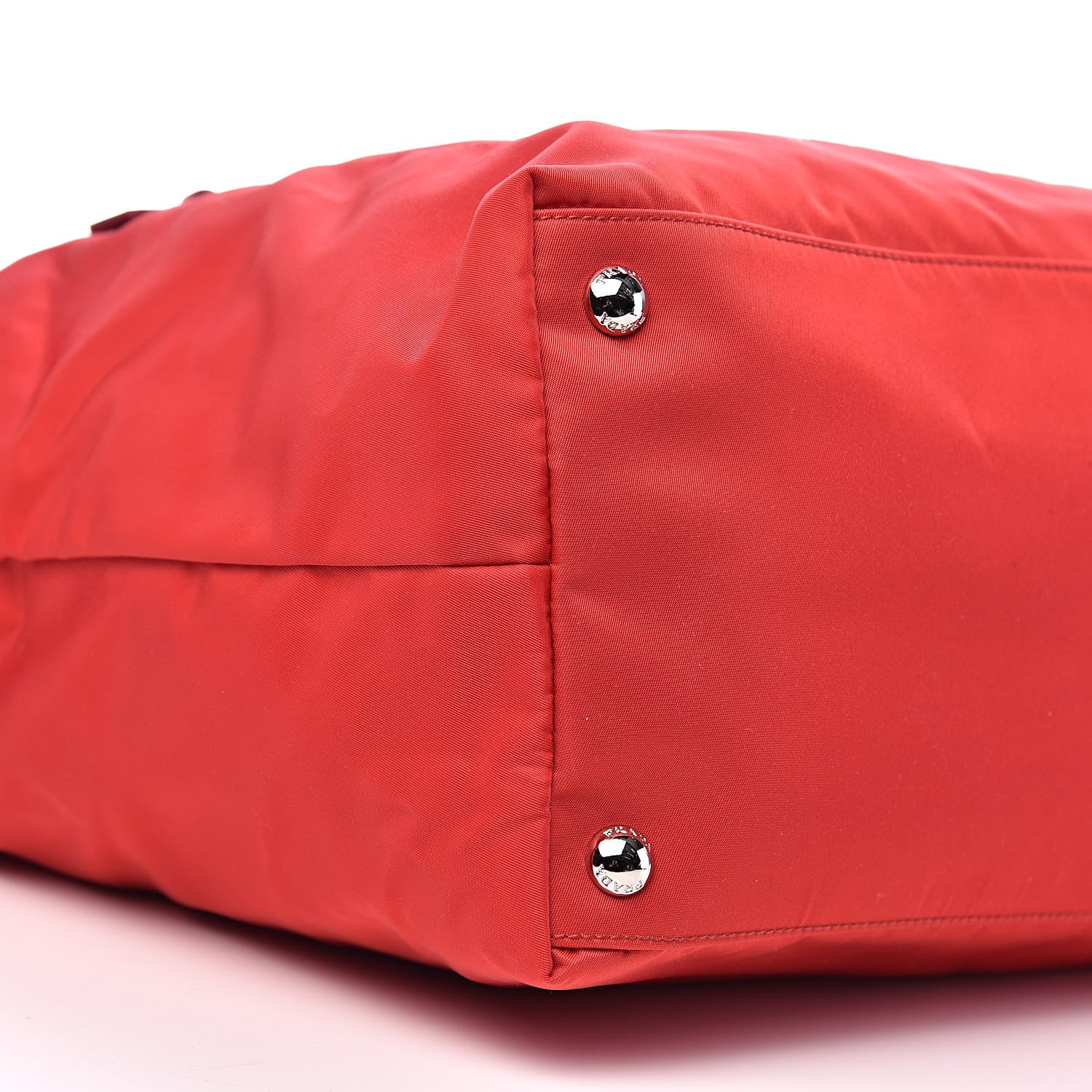 Prada Tessuto Nylon Saffiano Shoulder Bag Rosso 8 of 10