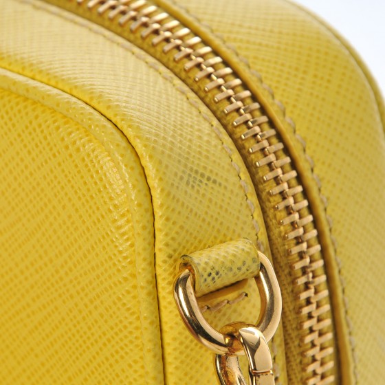Saffiano Mini Camera Crossbody Bag Soleil