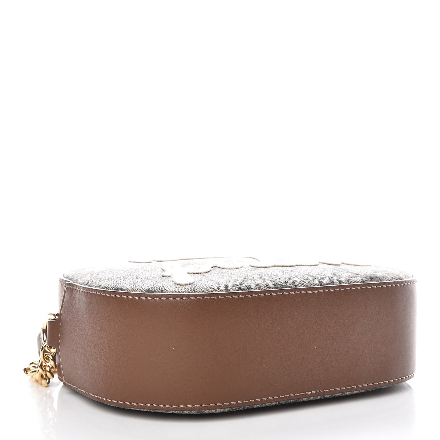 GG Supreme Monogram Blind For Love Embroidered Mini Chain Shoulder Bag Beige Tuscany