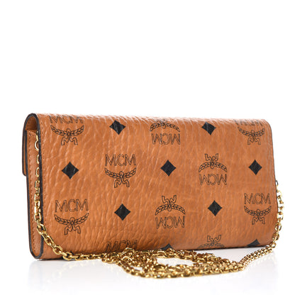 MCM Visetos Large Patricia Wallet On Chain Cognac 3 of 9