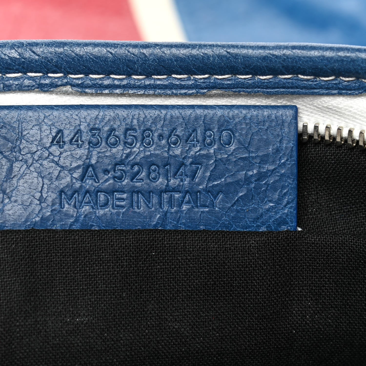 Balenciaga Veau Arena Multicolore Bazar Pouch Red White Blue Green 7 of 10
