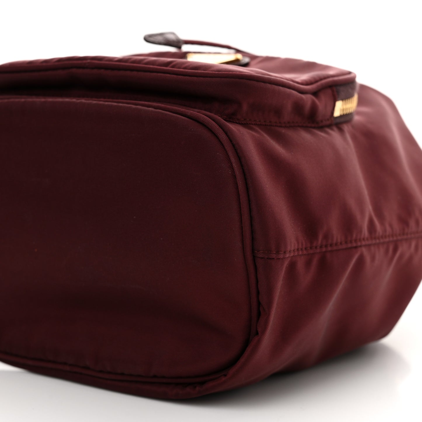 Re-Nylon Saffiano Duet Bucket Crossbody Bag Bordeaux