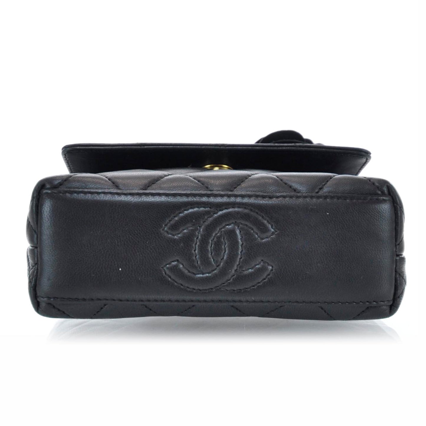 Lambskin Camellia Mini Flap Black