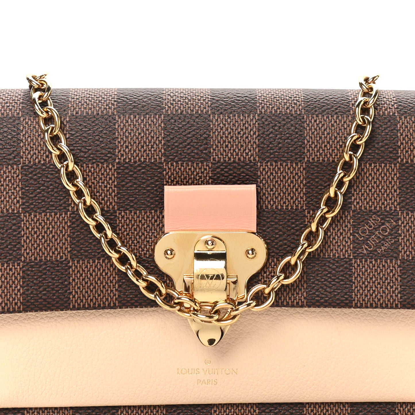 Damier Ebene Vavin Chain Wallet Creme