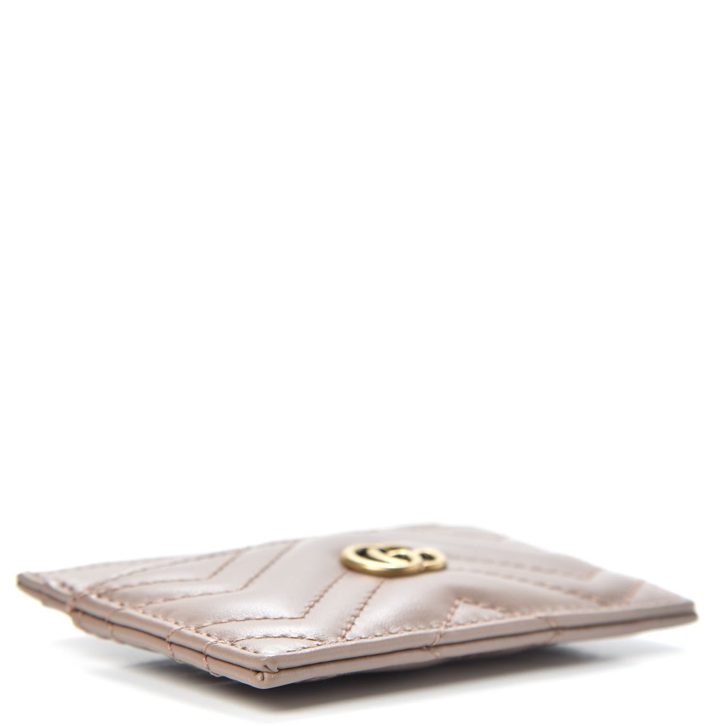 Gucci Calfskin Matelasse GG Marmont Card Holder Porcelain Rose 4 of 6