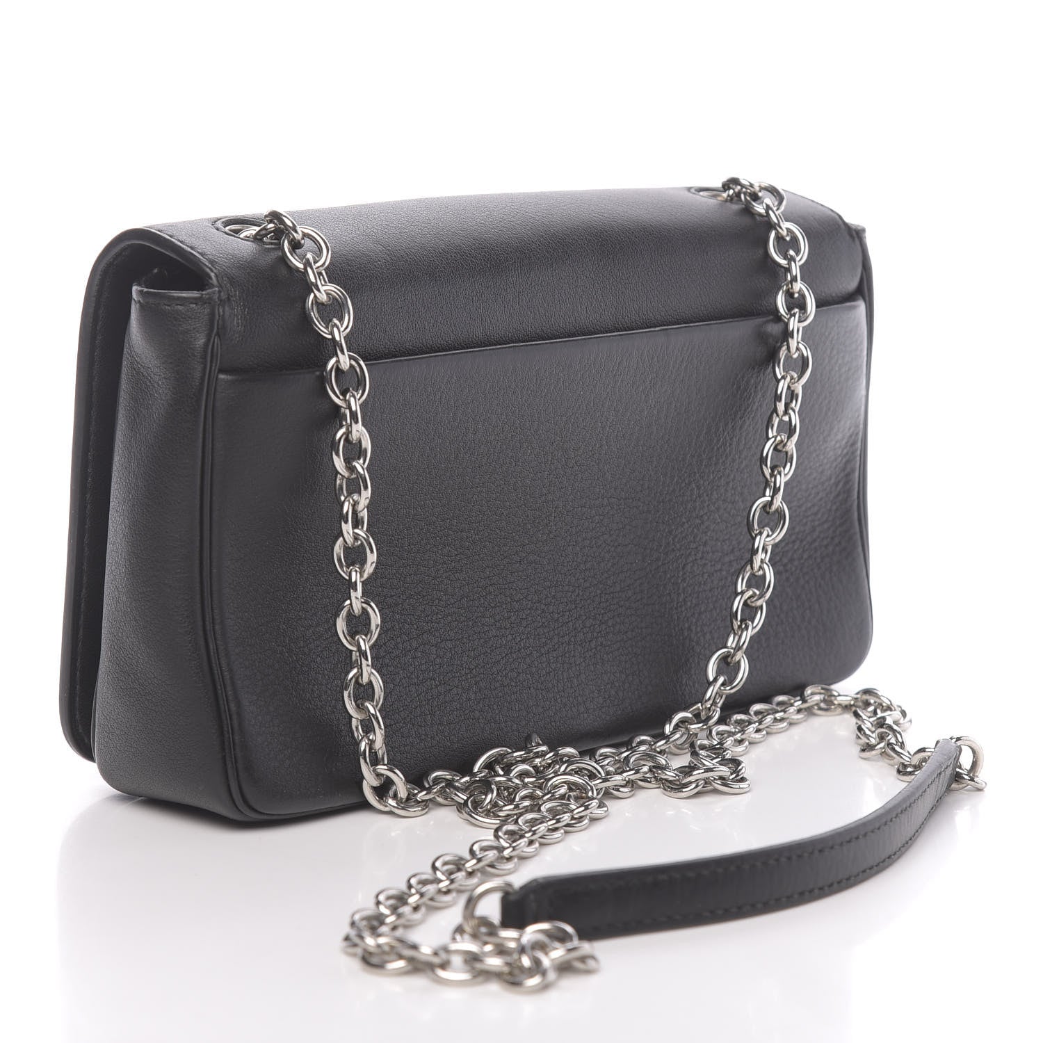Balenciaga Pebbled Calfskin Everyday Chain Wallet Black 3 of 10