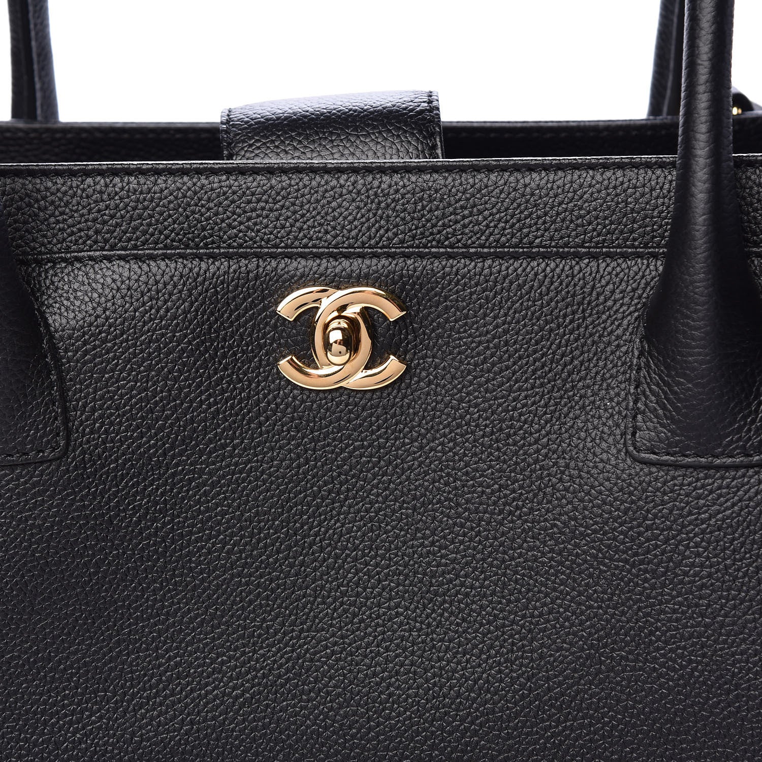 Chanel Calfskin Cerf Executive Shopper Tote Black 5 of 12