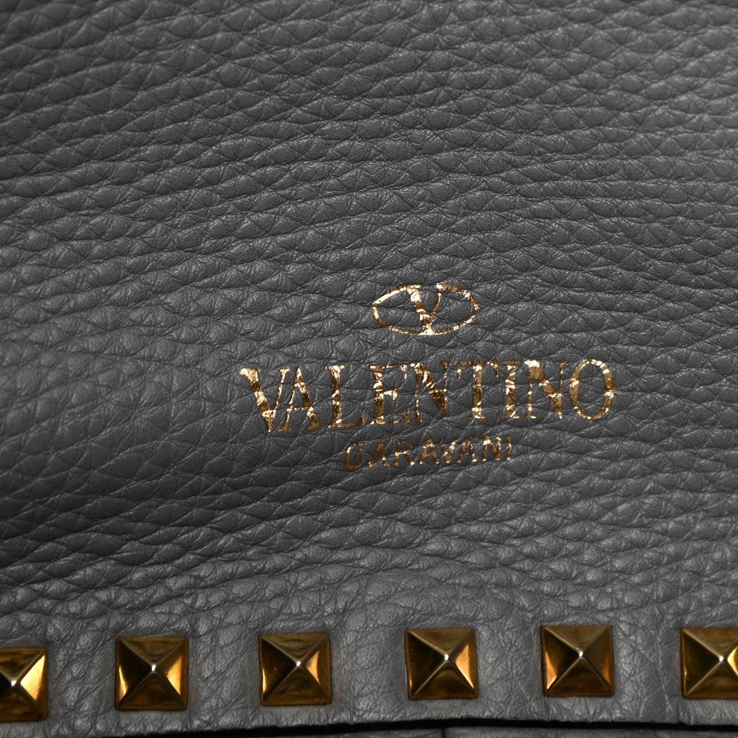 Valentino Garavani Grained Calfskin Medium Rockstud Reversible Tote Dark Rose Grey 9 of 22