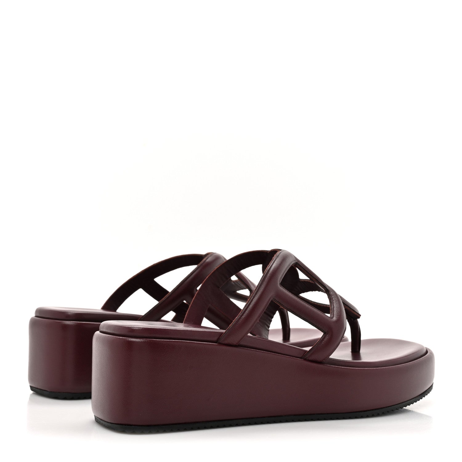 Hermes Nappa Gipsy Sandals 38 Rouge Marsala 4 of 9