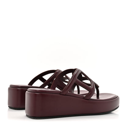Hermes Nappa Gipsy Sandals 38 Rouge Marsala 4 of 9