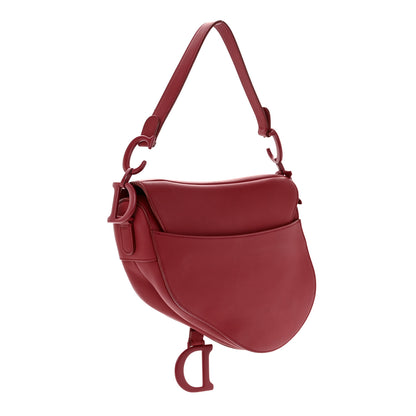 Christian Dior Ultra Matte Calfskin Saddle Bag Red 3 of 10