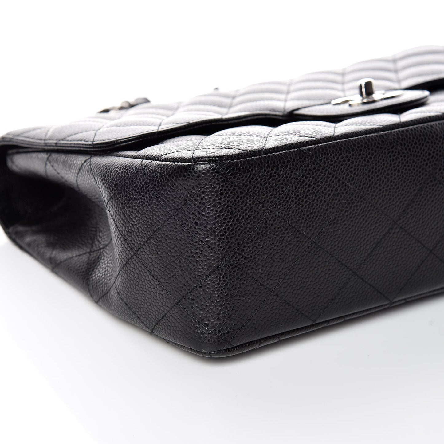 Caviar Quilted Jumbo Single Flap Black