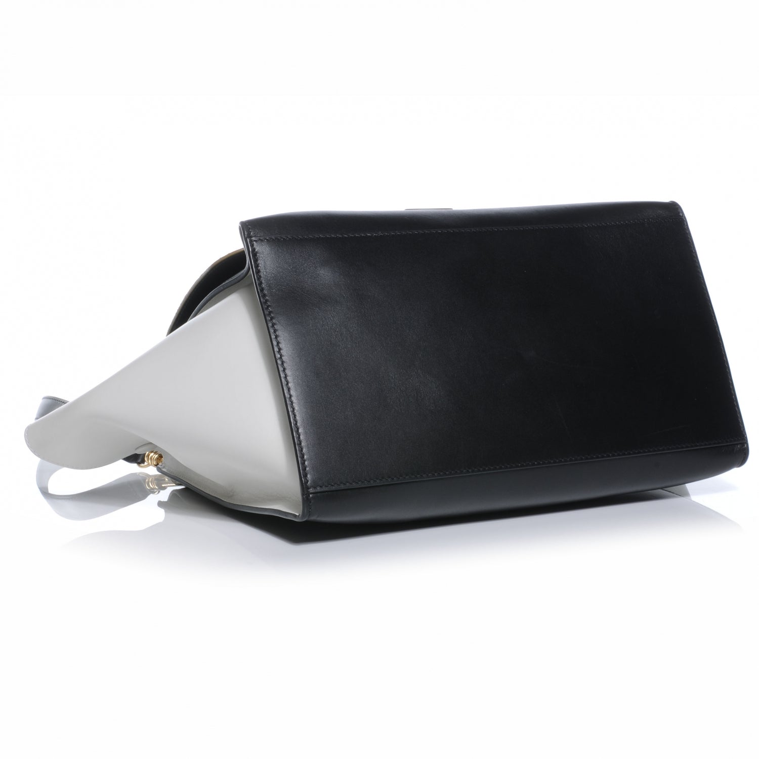 Celine Calfskin and Suede Small Tri-Color Trapeze Khaki 4 of 8