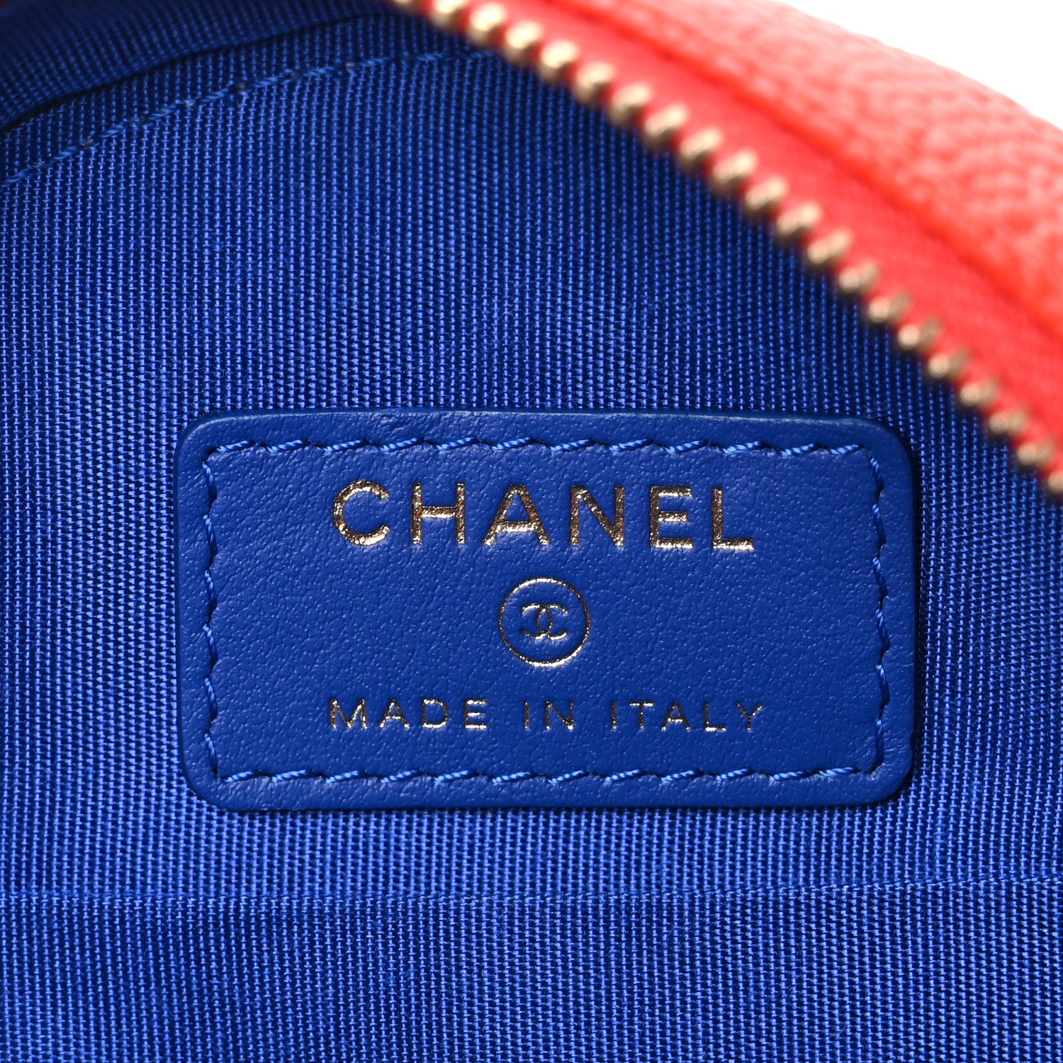 Chanel Caviar Quilted Round Filigree Crossbody Blue White Red 6 of 9
